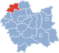 Lage des Powiat in Kleinpolen