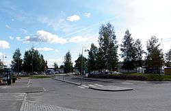 View of the village from Eidsvoll Verk Station