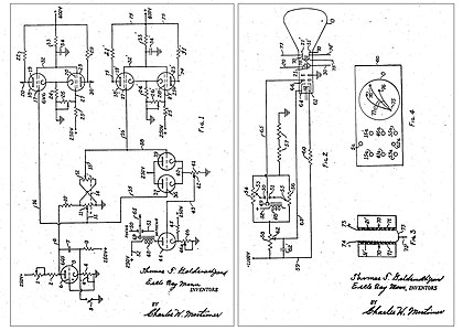 The cathode ray tube amusement device's schematics from its patent.