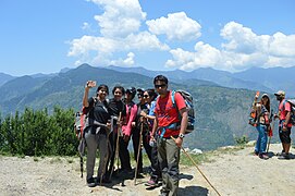 Trekking en India.