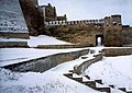 Vue de la forteresse de Derbent en hiver.