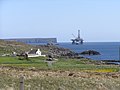 Easter Quarff and the oil rig GSF Arctic IV