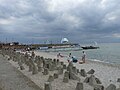 The beach, looking roughly south towards the harbour wall