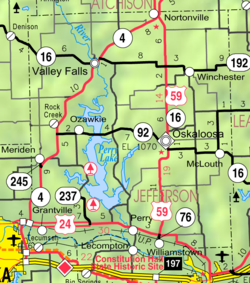 KDOT map of Jefferson County (legend)