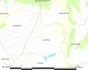 Poziția localității Courpiac
