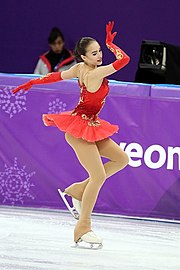 Alina Zagitova in her free skate at the 2018 Winter Olympics