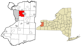 Location in Erie County and the state of New York.