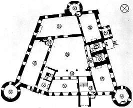 Plattegrond van het hoofdgebouw