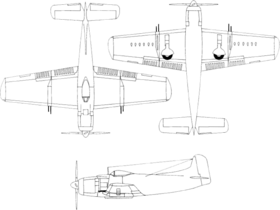 vue en plan de l’avion