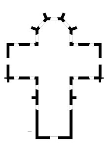 Plan de la chapelle (éch. : 1/100).