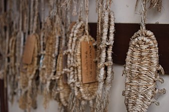 Waraji hung as offerings in Kyoto