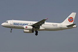 Een Airbus A320 van Aero Flight