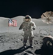 Apollo 17 Cernan on moon