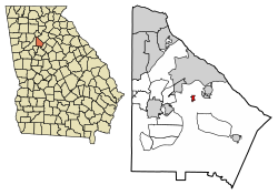 Location in DeKalb County and the state of Georgia