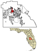 Location of Auburndale in Polk County, Florida.