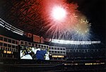 Fireworks at the stadium after the Toronto Blue Jays win the 1993 World Series