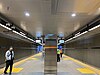 The platform at Grand Avenue Arts/Bunker Hill station