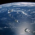 The Hawaiian Islands imaged from orbit.