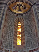 An alabaster window in Orvieto Cathedral, Italy