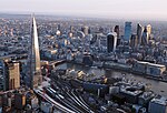 Aerial view of London and the Thames