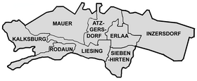 Bezirksteile von Liesing