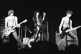 Ramones в 1976 году. Слева направо: Джонни Рамон, Томми Рамон (сзади), Джоуи Рамон, Ди Ди Рамон