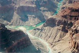 Monding van de Little Colorado in de Colorado in het Grand Canyon National Park