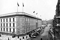 The New Reich Chancellery, pictured here on the junction of Hermann-Göring-Straße (now Ebertstraße) and Voßstraße in 1939