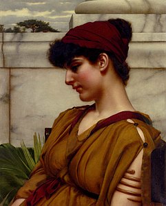 O frumusețe clasică din profil, de John William Godward