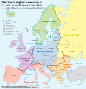 L'Europe de l'Ouest au sein du continent