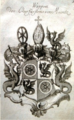 Wappen des Mainzer Kurfürsten und Erzbischofs Emmerich Josef von Breidbach zu Bürresheim (1707–1774)