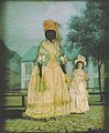 Image 11Free woman of color with mixed-race daughter; late 18th-century collage painting, New Orleans (from Louisiana)