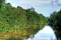 View of Kolong river in Nagaon