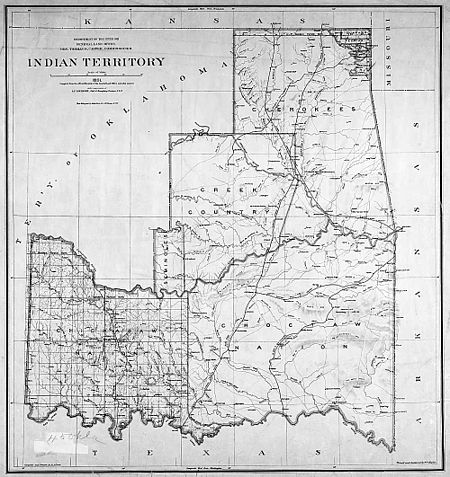 Mapa del govern del Territori indi el 1891