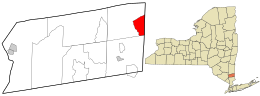 Location in Putnam County and the state of New York.