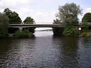 Wannseebrücke vom Kleinen zum Großen Wannsee gesehen