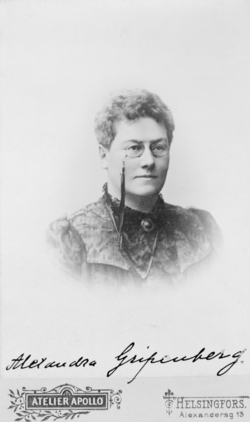 Aleksandra Gripenberg noin vuonna 1890