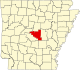 State map highlighting Pulaski County