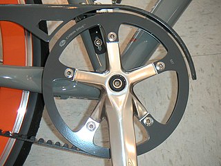 A belt-drive crankset