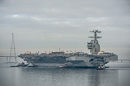 USS Gerald R. Ford bij Newport News Shipbuilding