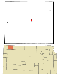 Location within Rawlins County and Kansas