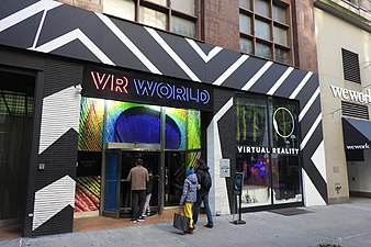 A Virtual Reality Arcade in New York City in 2018.