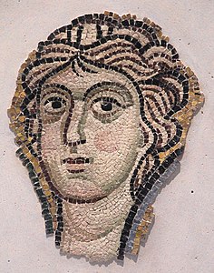 Fragment of a mosaic decorating the interior wall of Santa Maria Assunta.