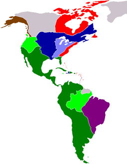 Colonizzazione delle Americhe nel 1750