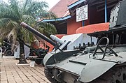 Armoured fighting vehicles and Combat vehicles located at the front of the museum