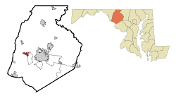 Location of Middletown, Maryland