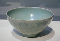 molded and carved lotus, Gangjin kilns, 1100–1250 celadon