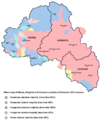 Carte ethnique du Pays sicule en 2011.