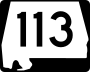 State Route 113 marker