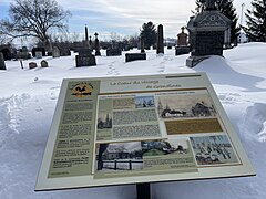 Panneau d'informations, face au cimetière, chemin Sir-Lomer-Gouin